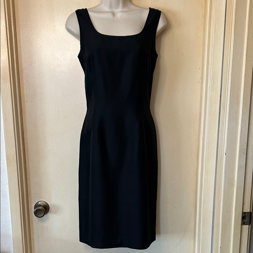 Ann Taylor Black Midi Sheath Dress